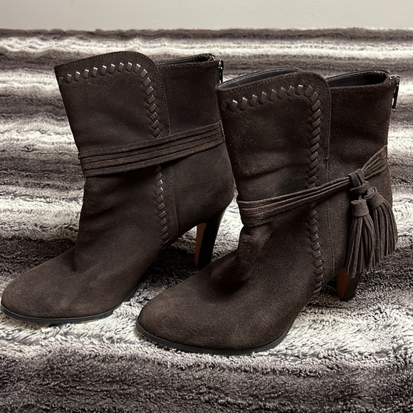Coach Brown Suede Jessie Booties - Picture 2 of 9